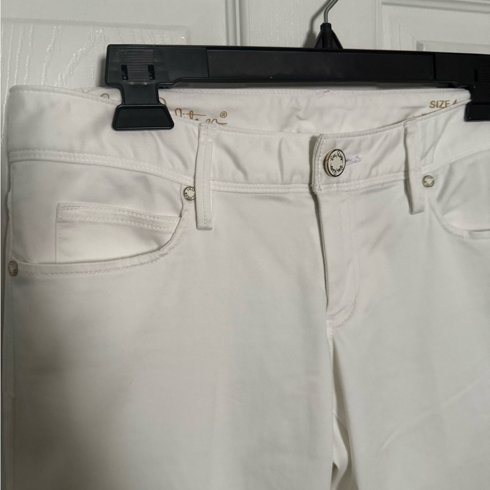 Lilly Pulitzer White Cotton Worth Skinny Resort Jeans Size 4 - Picture 10 of 11